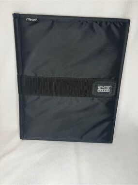 Vintage 90s Mead Five Star Black Zipper Binder First Gear Trapper